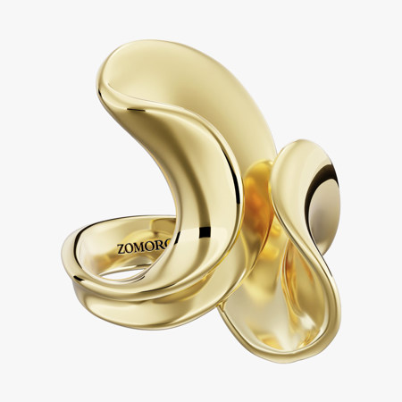 18K Code 8926 Fractal Gold Ring